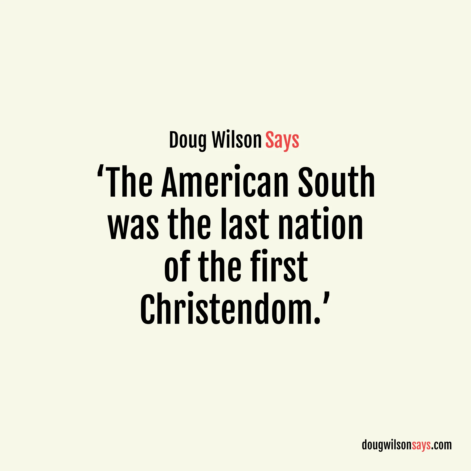 Image for american-south-last-nation-first-christendom