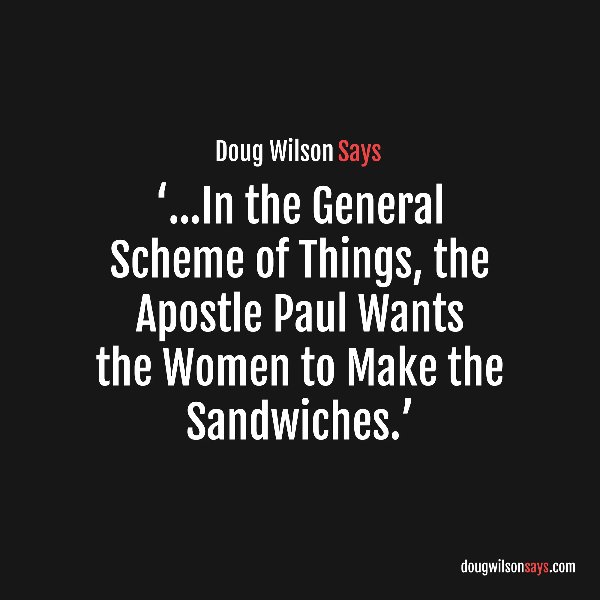 Image for apostle-paul-wants-women-to-make-sandwiches