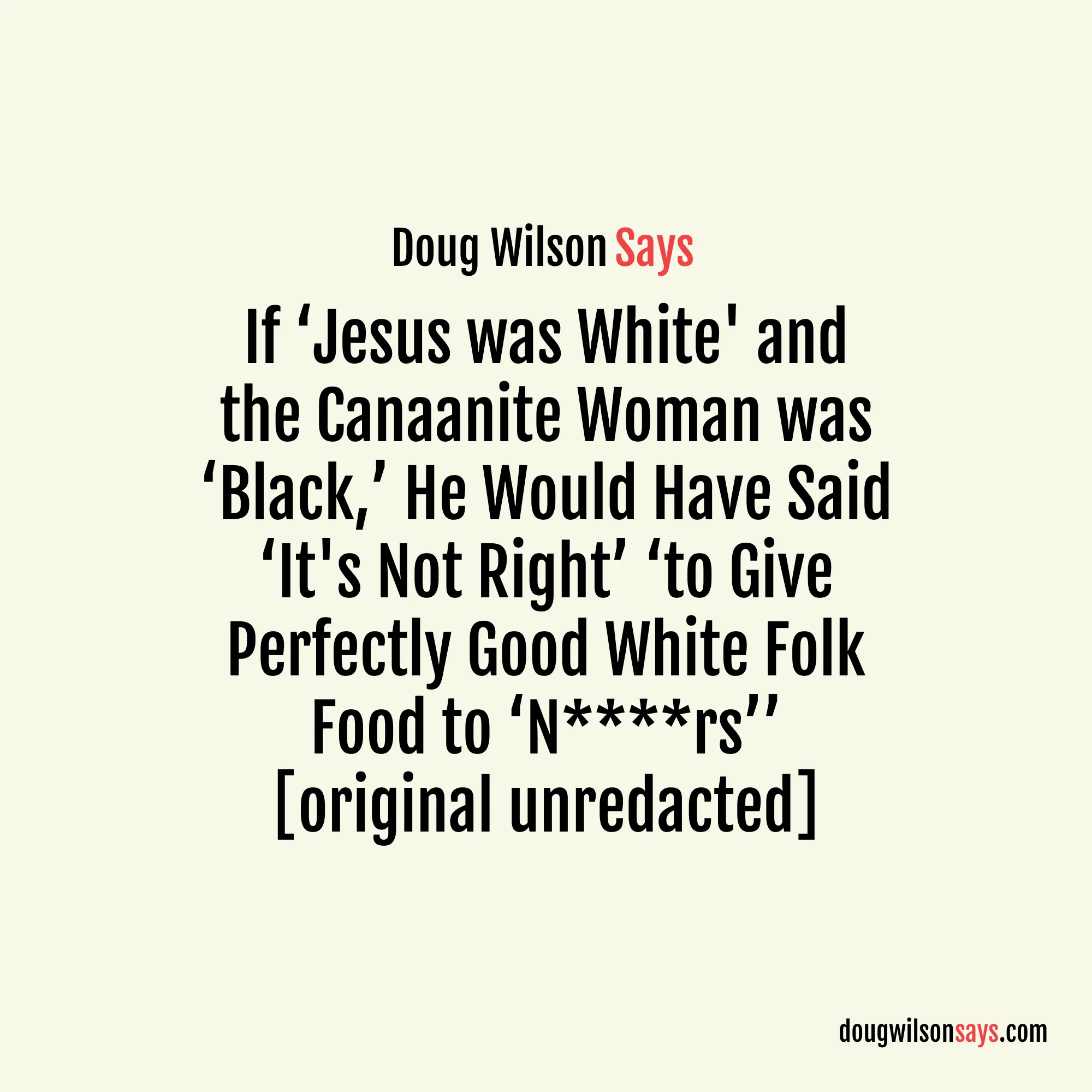 Image for jesus-racist-canaanite-woman