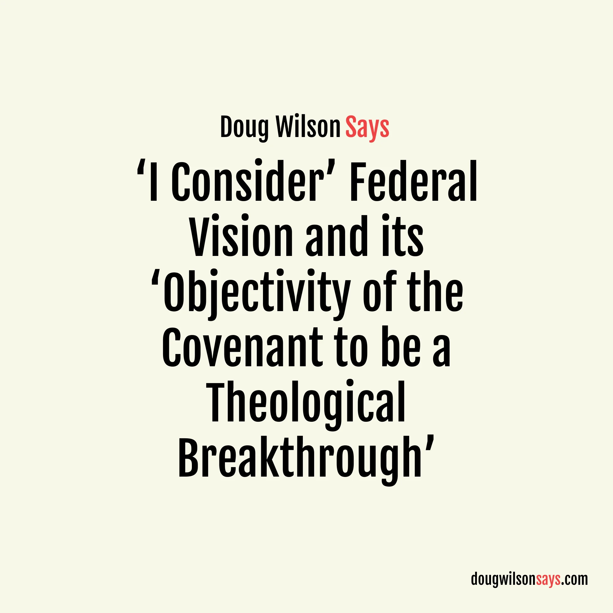 Image for objectivity-covenant-theological-breakthrough