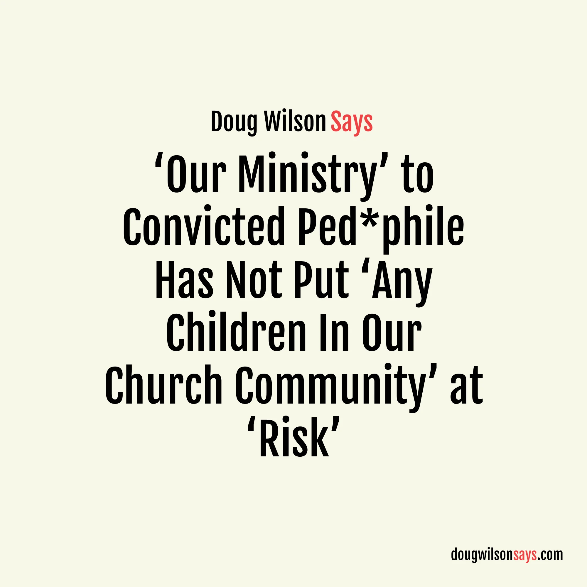 Image for our-ministry-to-convicted-not-put-any-children-at-risk